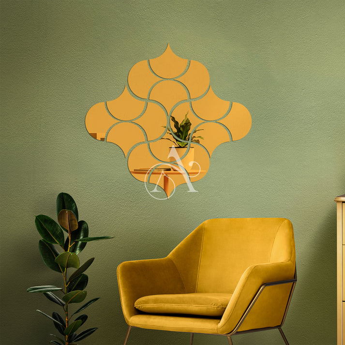 Acrylic Fireclay Mirror Wall Stickers