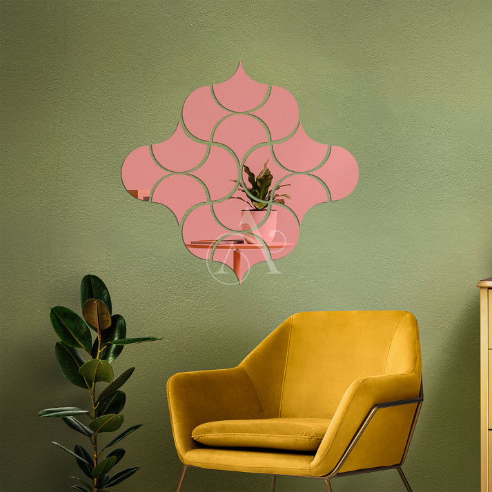 Acrylic Fireclay Mirror Wall Stickers